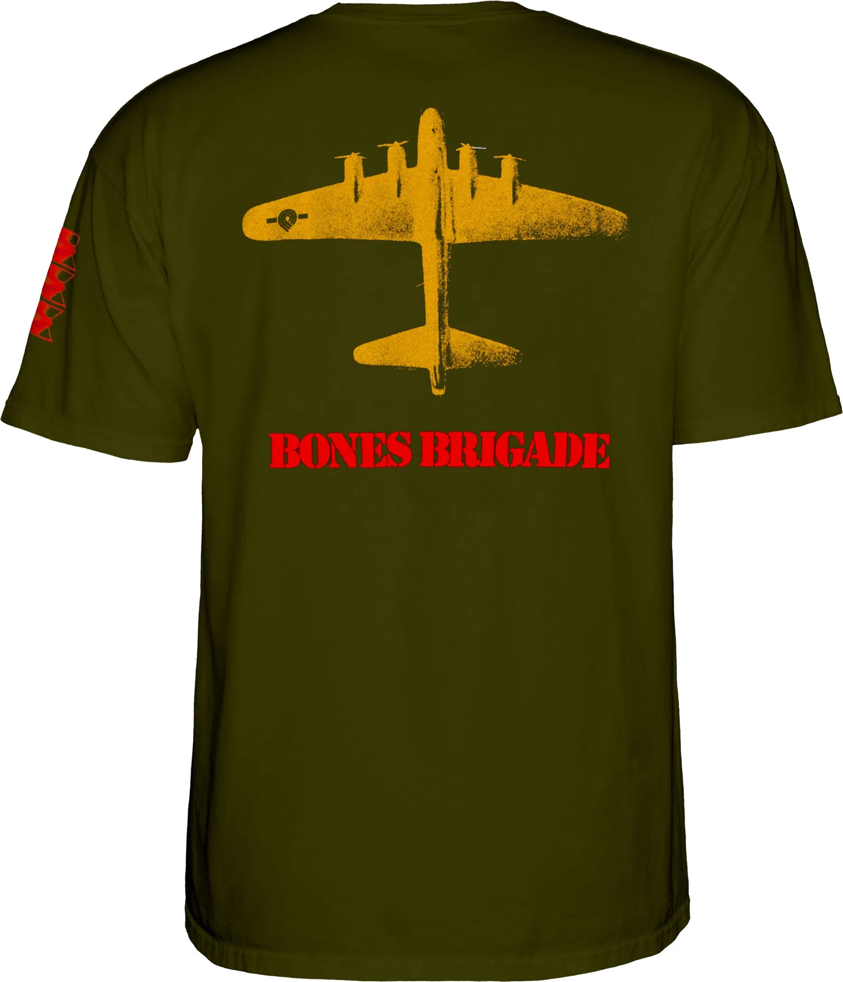 POWELL PERALTA BONES BRIGADE SERIES 15 BOMBER TEE GREEN MILITARY