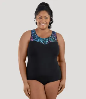 QuikEnergy Sweetheart Tank Suit Coral Reef Black