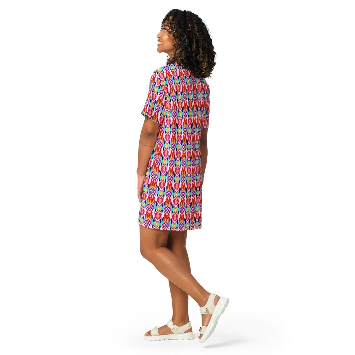 Radiant Ikat T-Shirt Dress