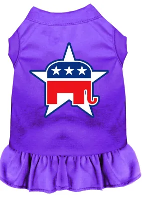 Republican Screen Print Dress Purple Xxxl (20)