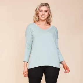 Riley V Neck Top (Mint)