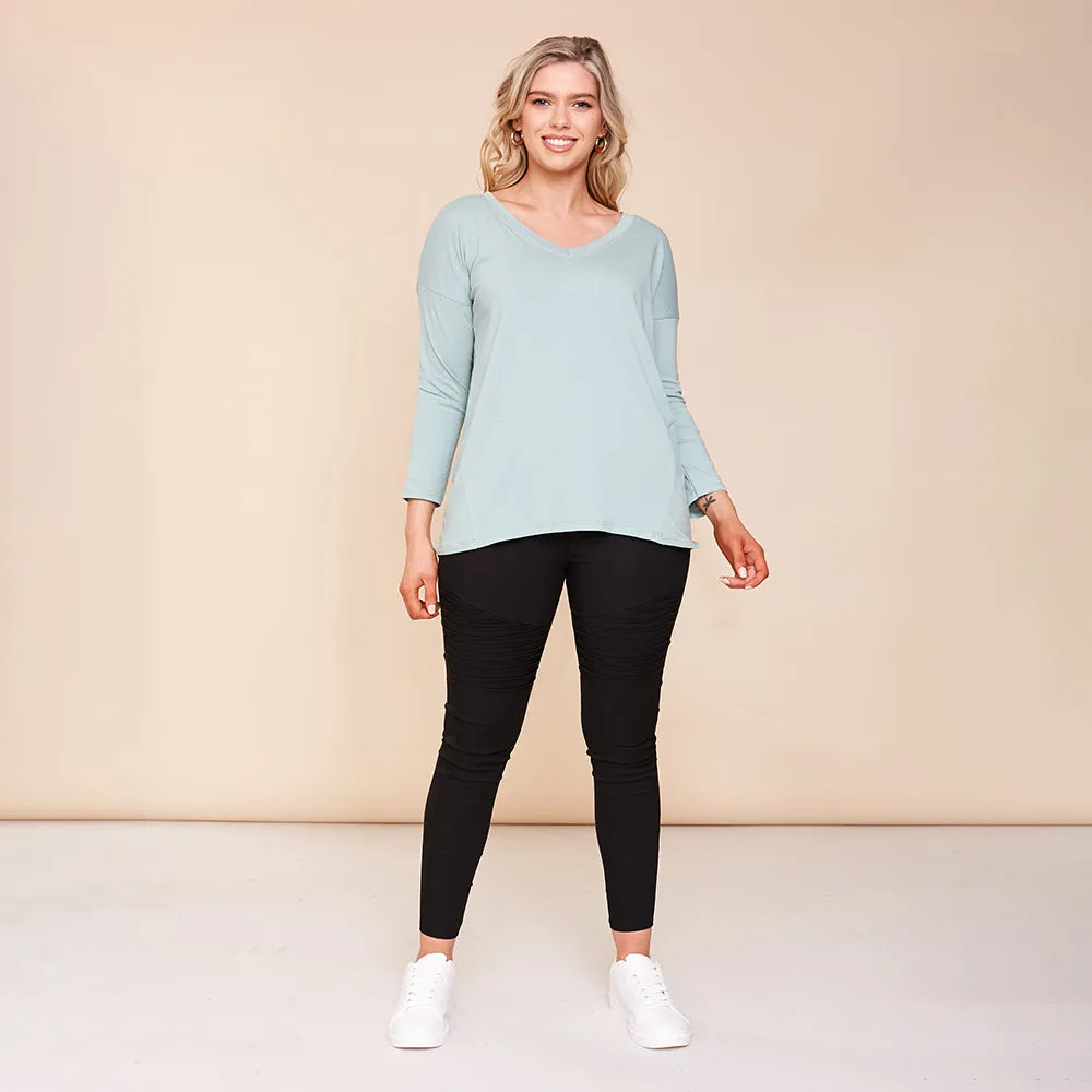 Riley V Neck Top (Mint)