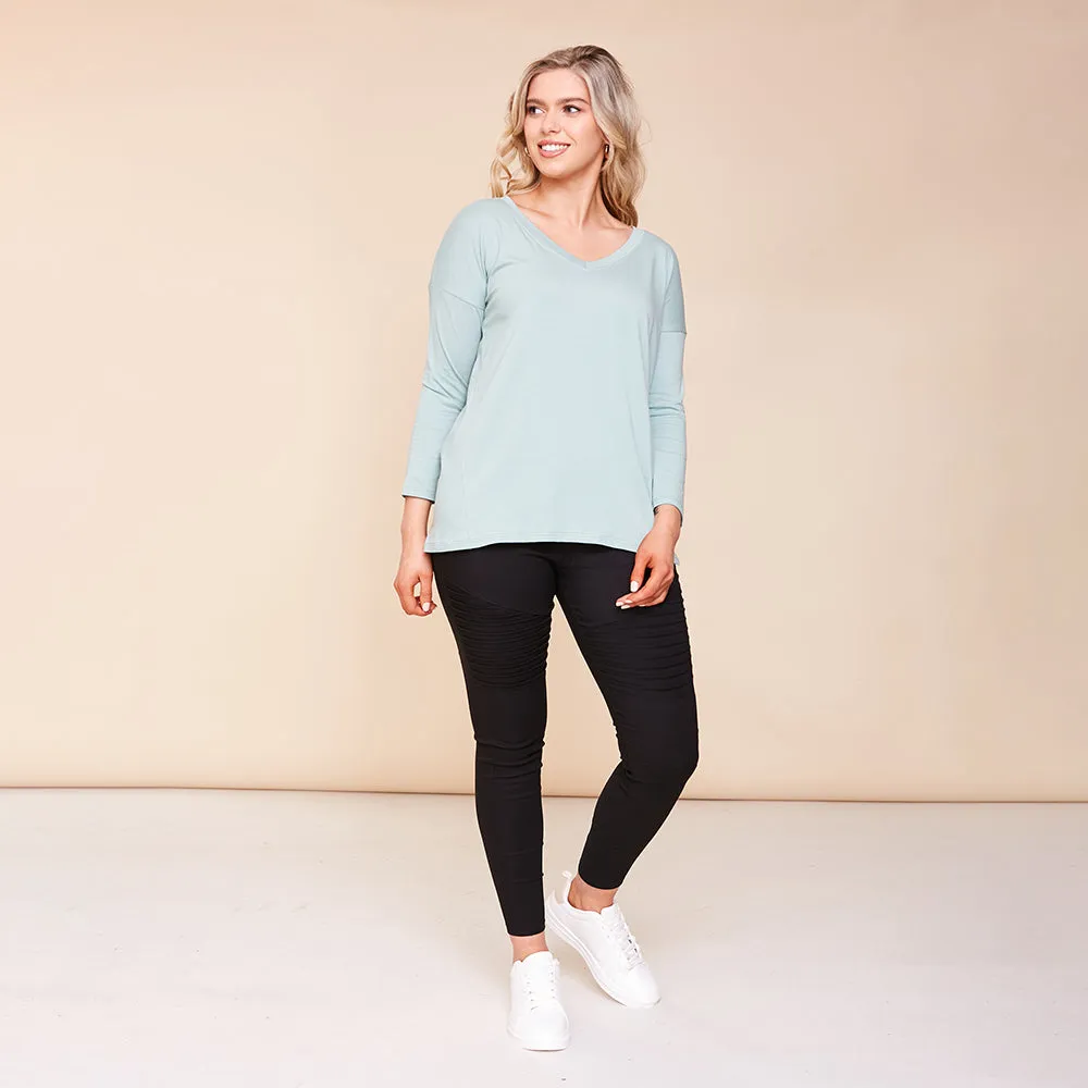 Riley V Neck Top (Mint)