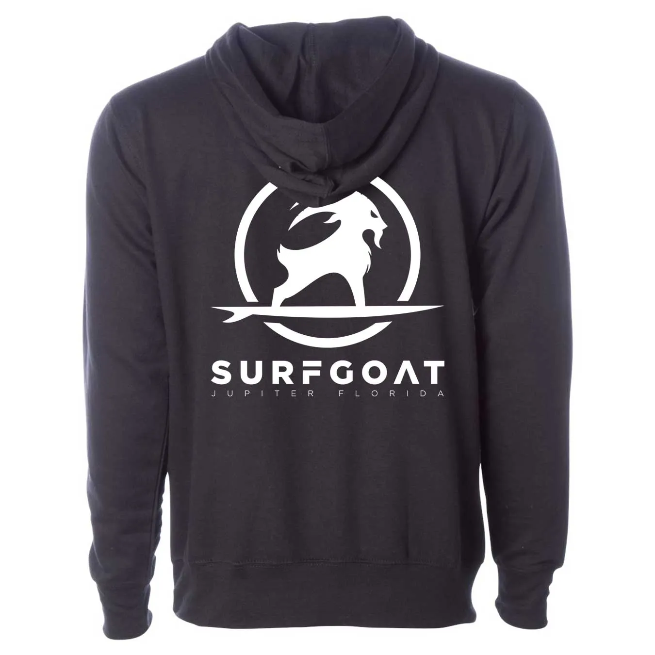 SURFGOAT "The Standard" Pullover Hoodie - ADULT Midweight (Black / White)