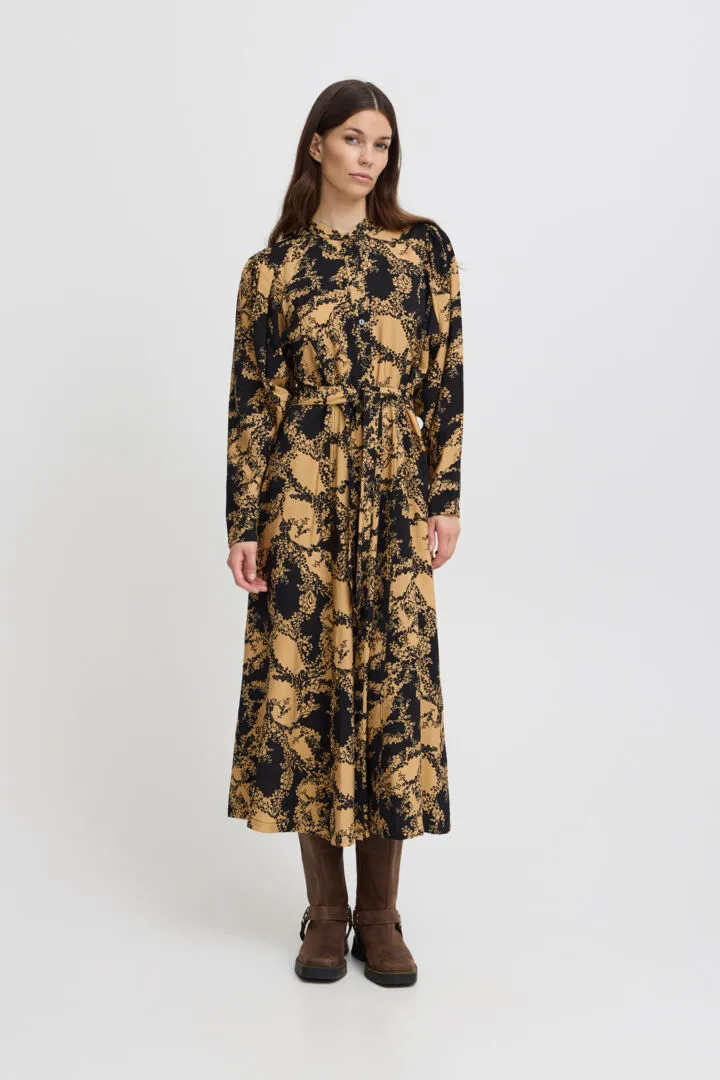 Tara Shirt Dress (Iced Coffee Flower)