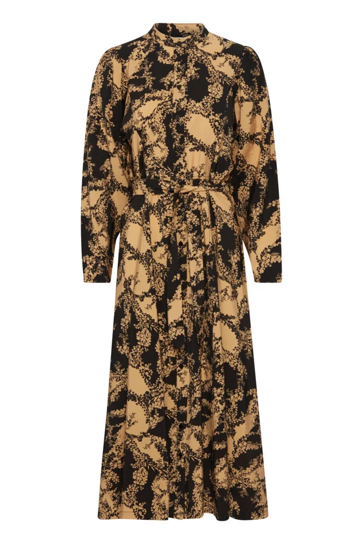 Tara Shirt Dress (Iced Coffee Flower)