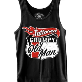 Tattooed Grumpy Old Man Men's Tank Top