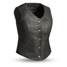 The Derringer - Women's Concealed Leather Motorcycle Vest