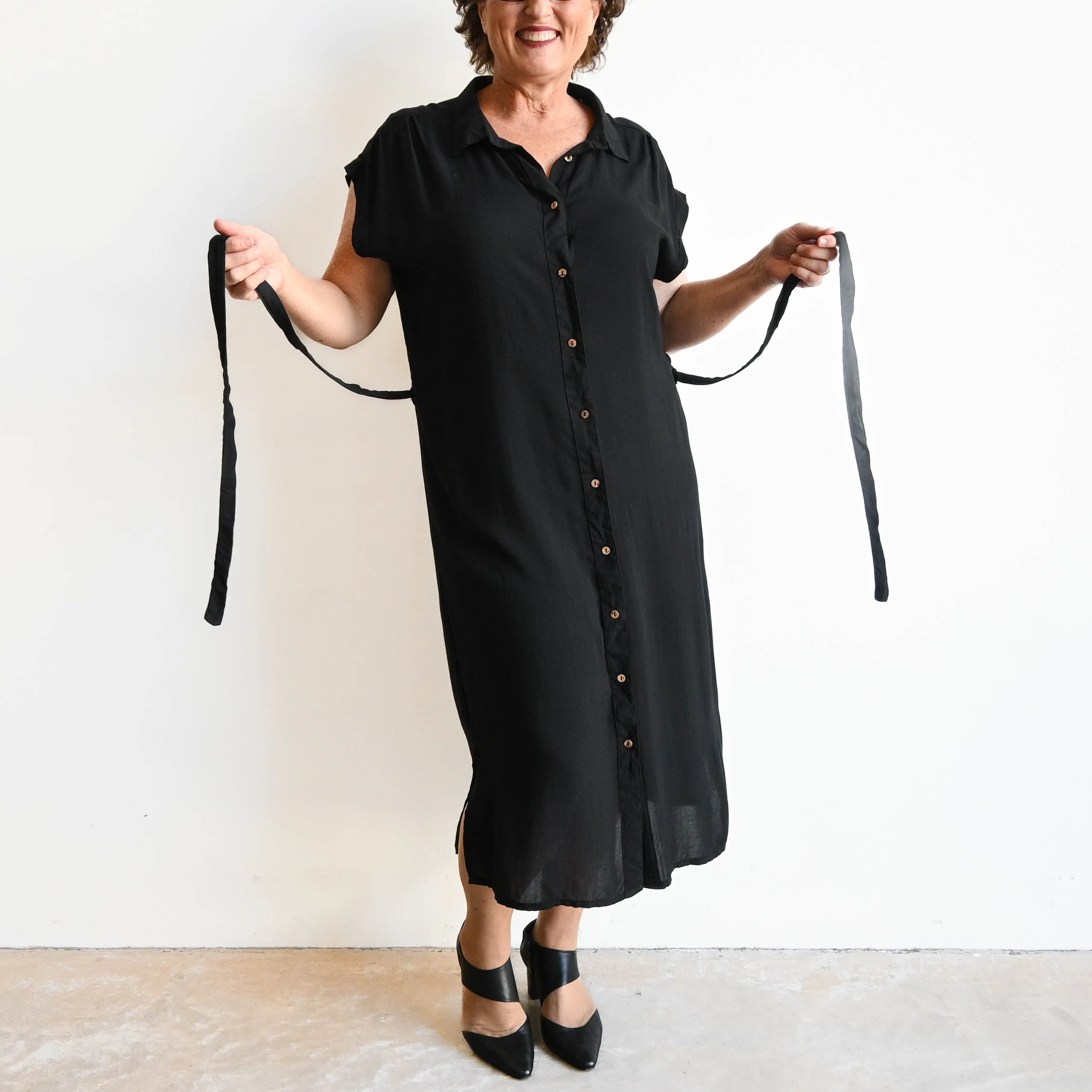 The Shirt Dress - Black