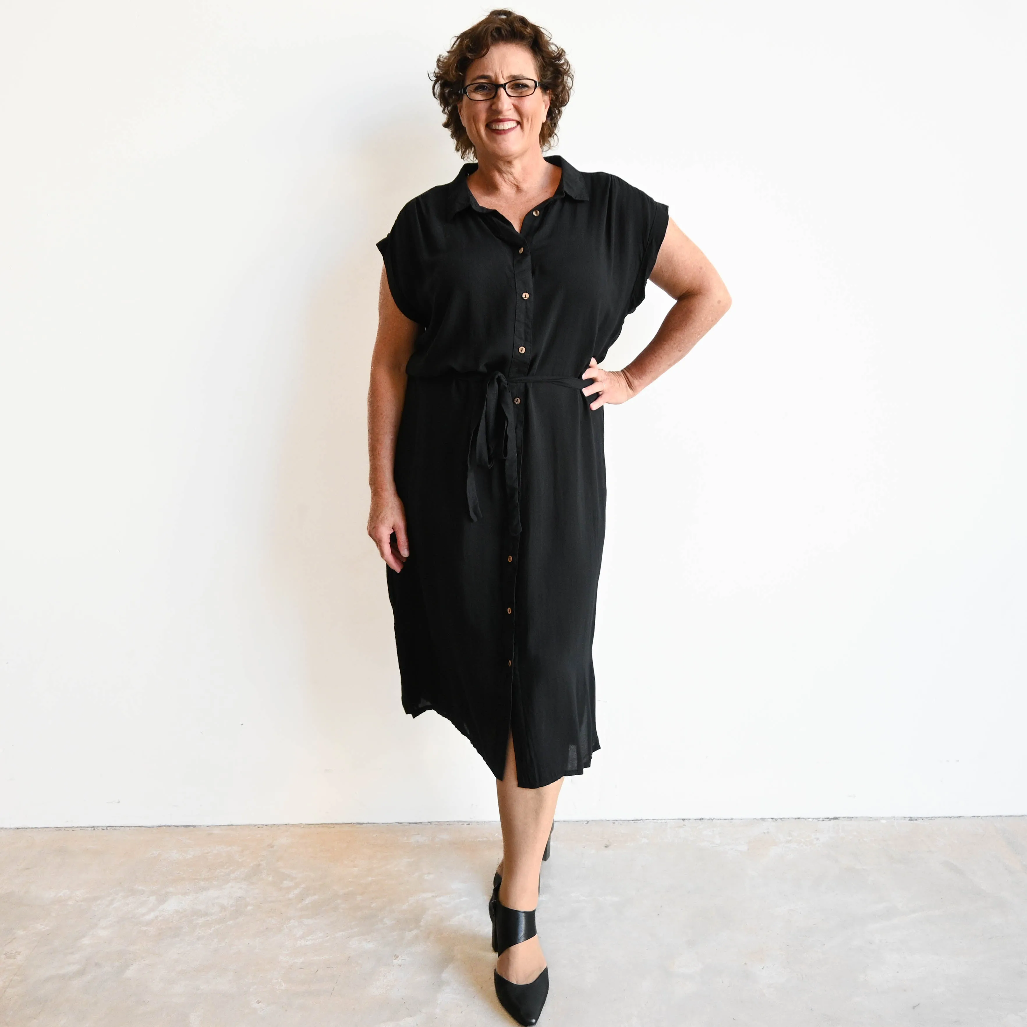 The Shirt Dress - Black