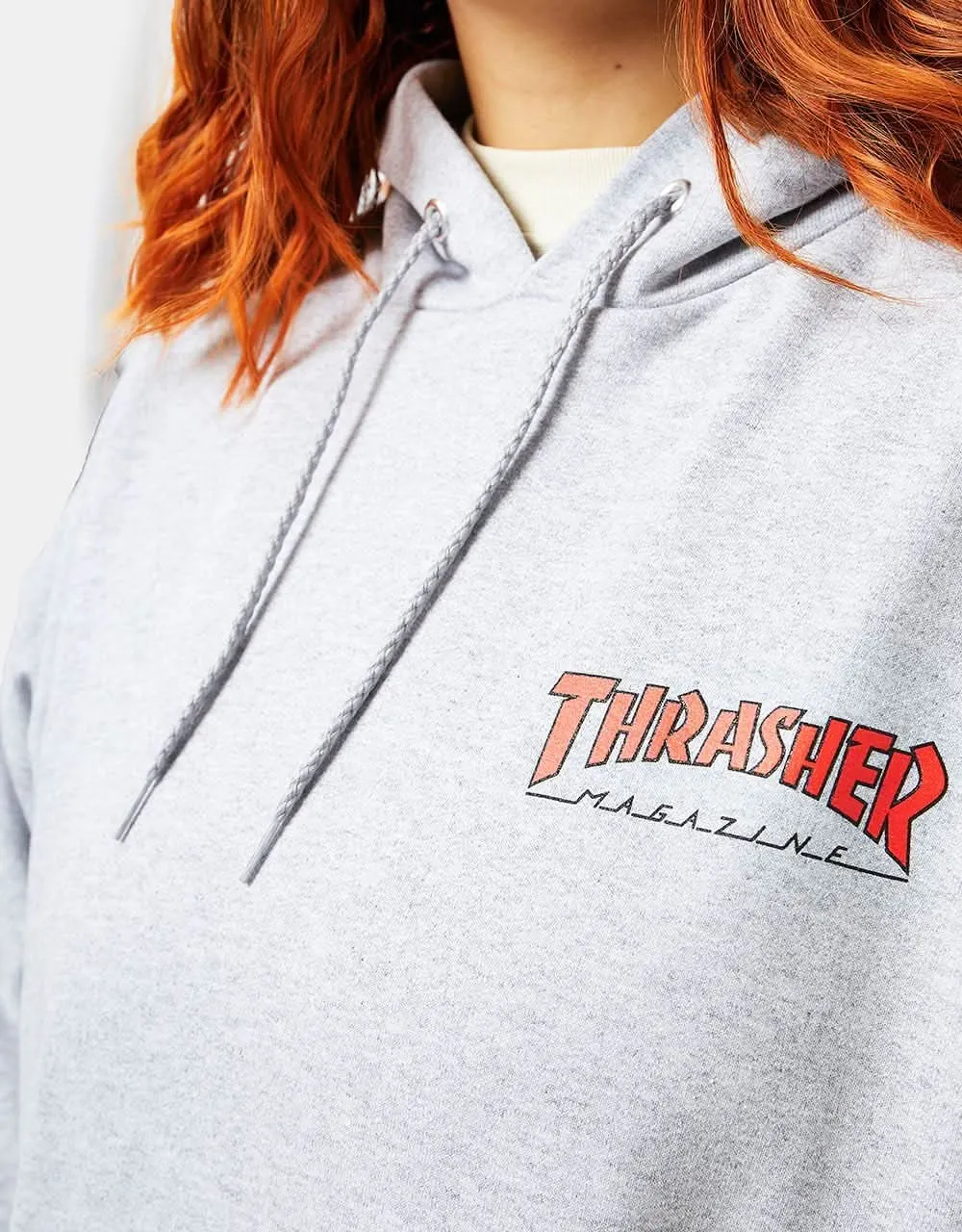 Thrasher Little Outline Pullover Hoodie - Grey