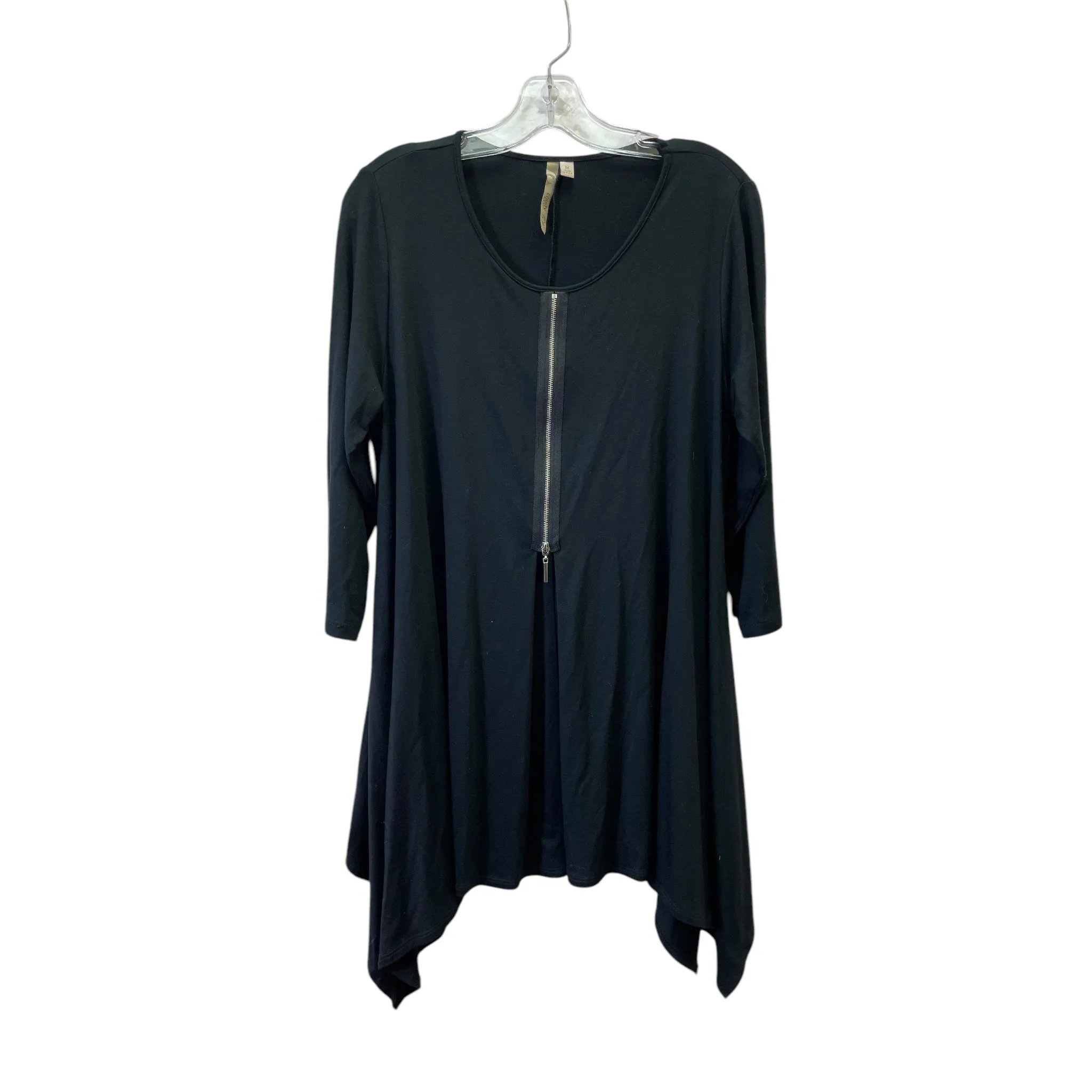 Tunic 3/4 Sleeve By Comfy In Black, Size:M