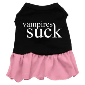 Vampires Suck Screen Print Dress Black with Pink Sm (10)