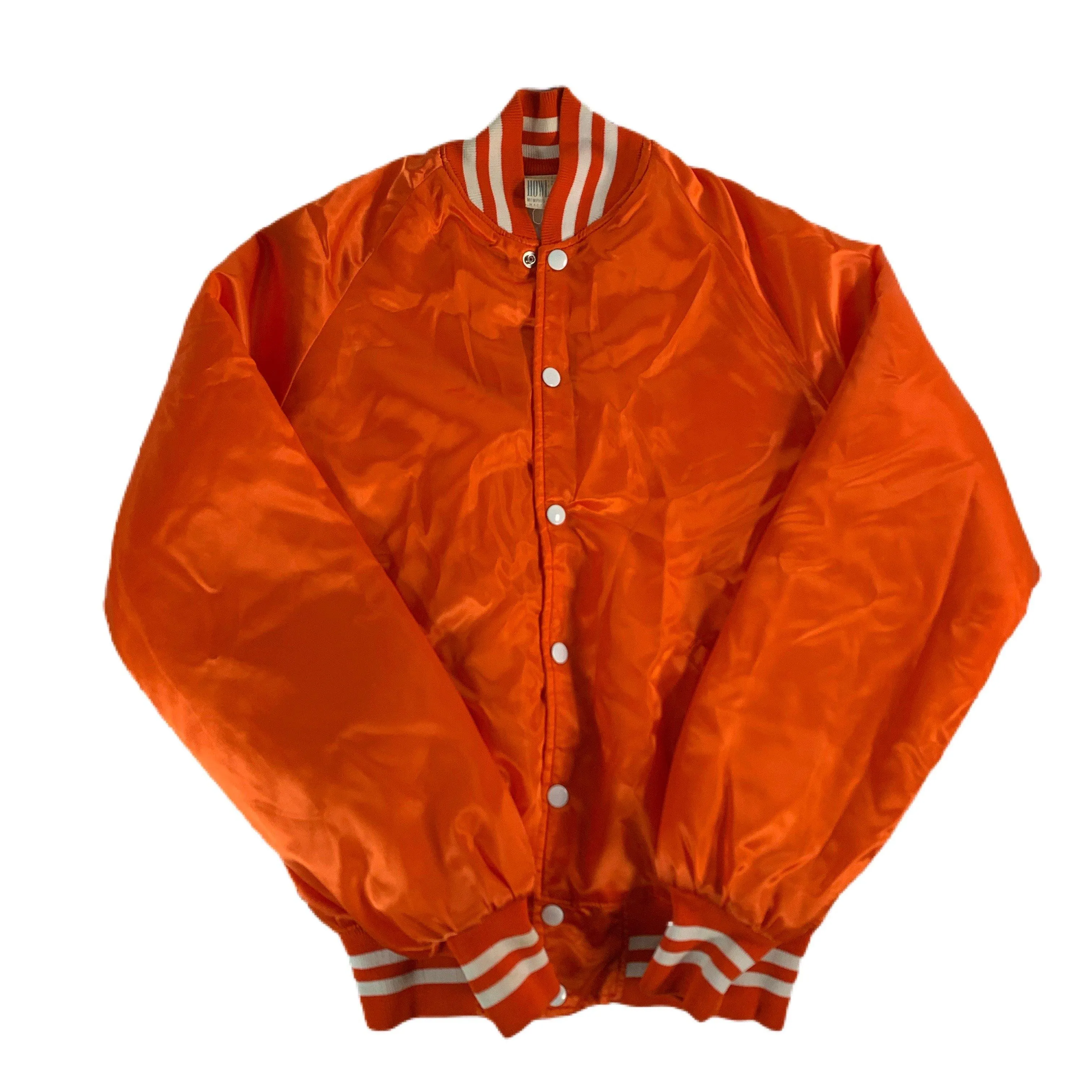 Vintage Orange Lined "Bomber" Satin Jacket