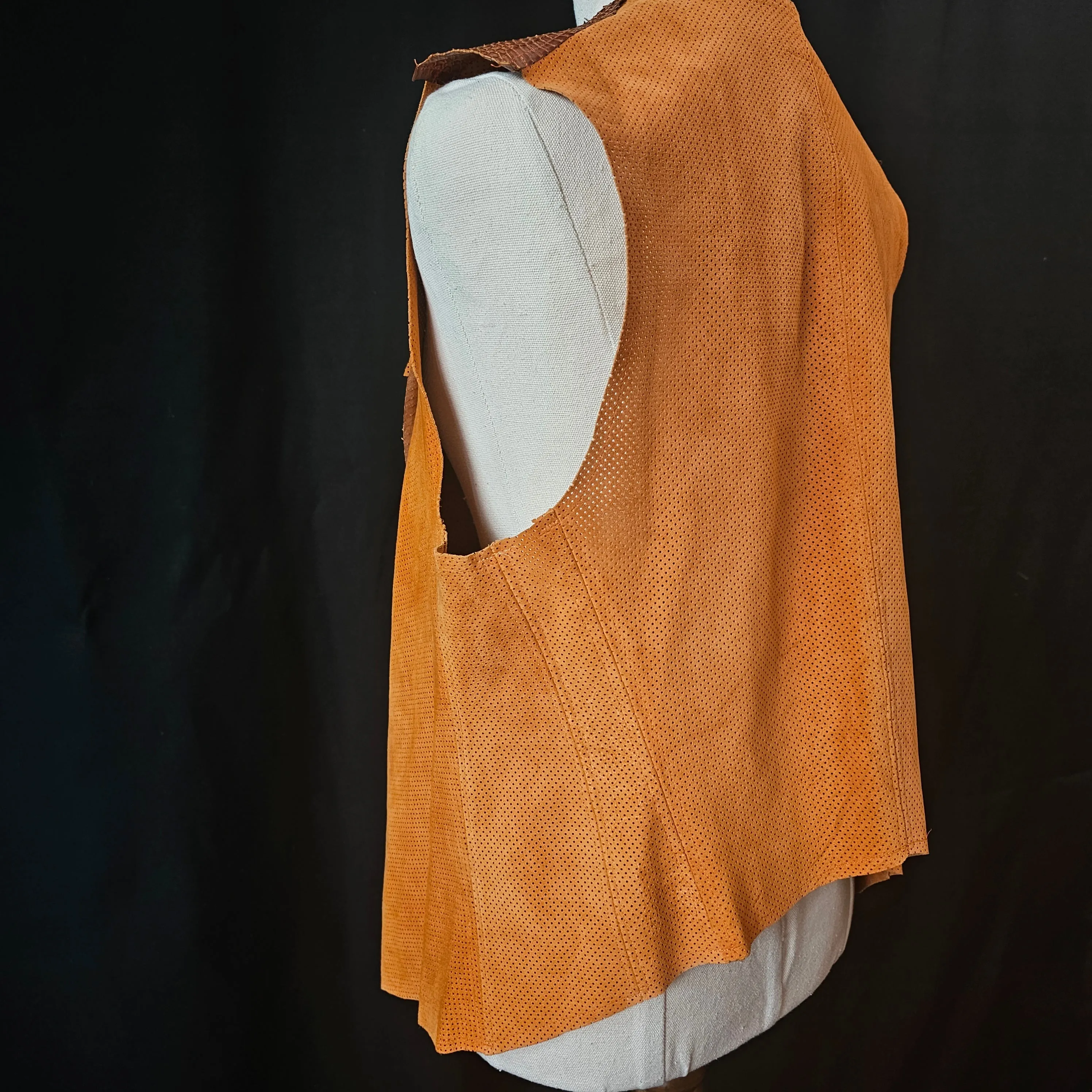 Vintage Suede Leather Vest Size (14)