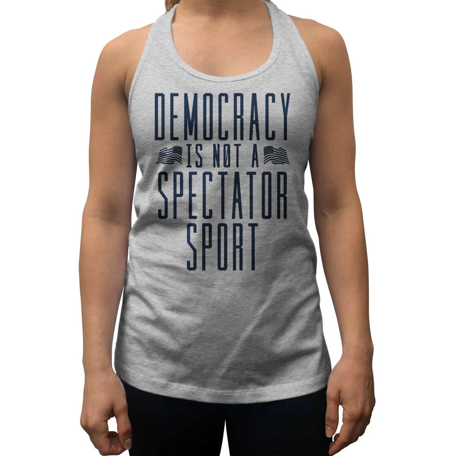 Women's Democracy Is Not a Spectator Sport Racerback Tank Top