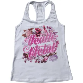 Women's Funny Floral Death Metal Racerback Tank Top