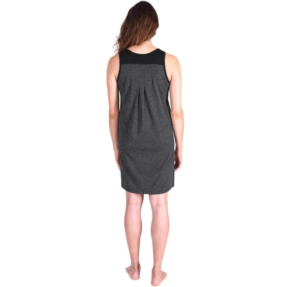 Women's Pleated Front Moisture Wicking Sleeveless Nightgown