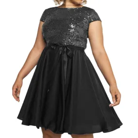 Women's Sequined Dress,Black