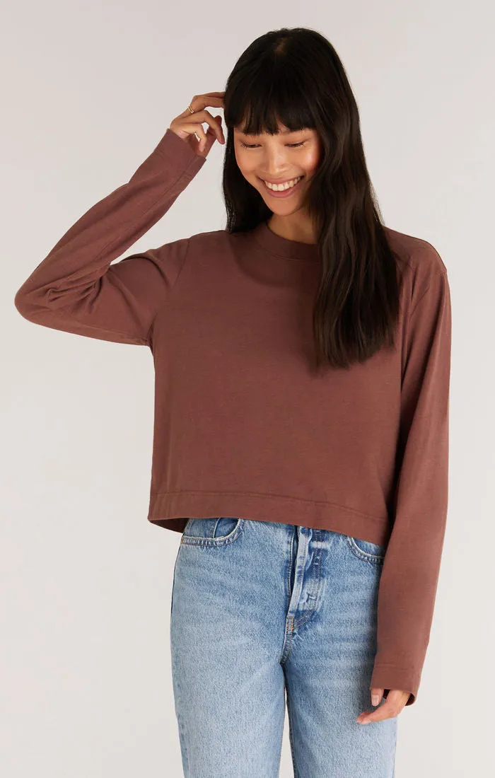 Z Supply Lupita Crop Long Sleeve Top