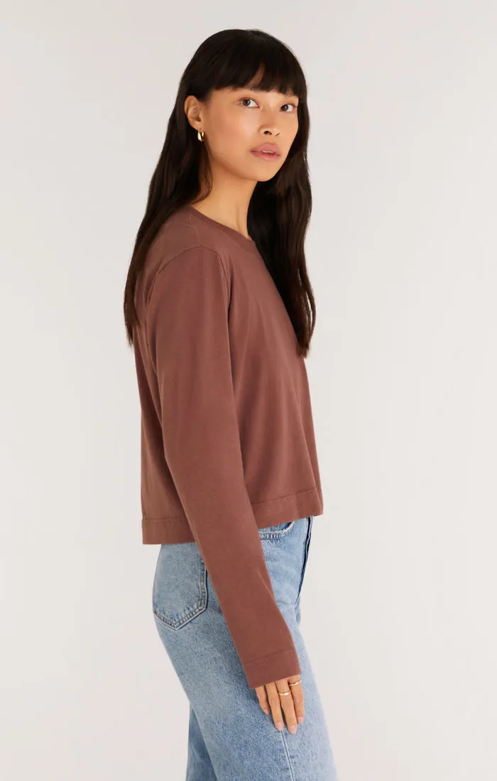 Z Supply Lupita Crop Long Sleeve Top